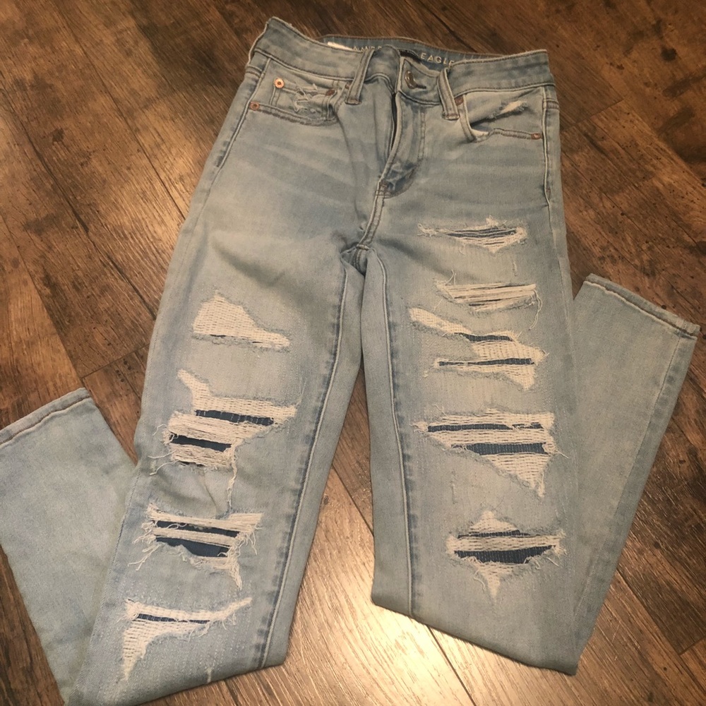American Eagle distressed skinny jeans